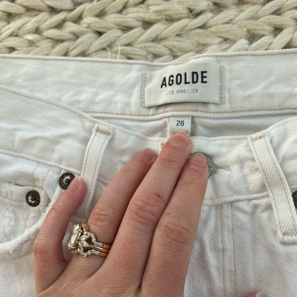 Agolde white Jean shorts - Picture 3 of 4